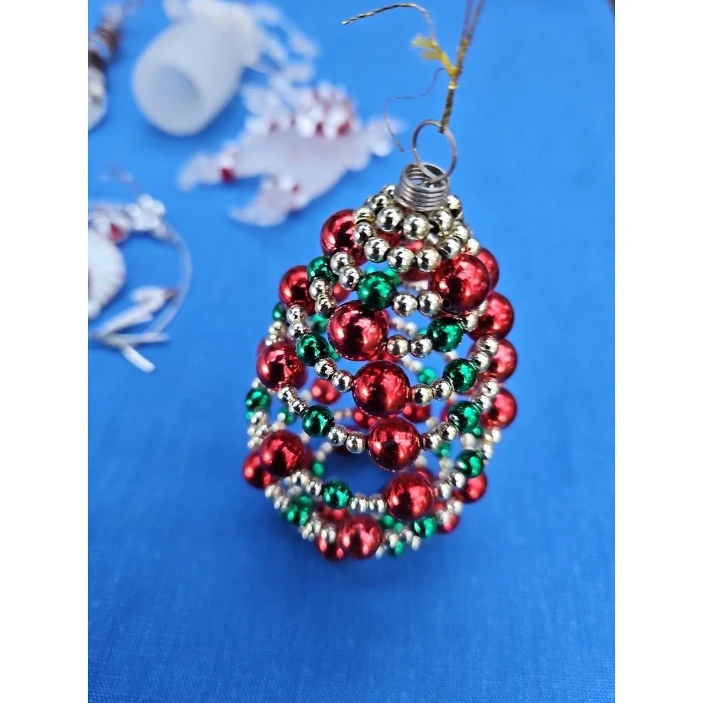 5 Frosted Snowman Ornaments‎ Lot Christmas Figures Glass & Acrylic Candy Canes